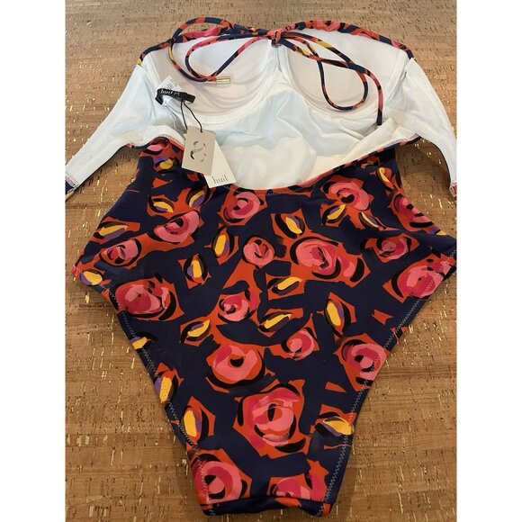 HUIT 8, Unforgettable 1 Piece Swim Suit 32D Floral - Picture 5 of 6